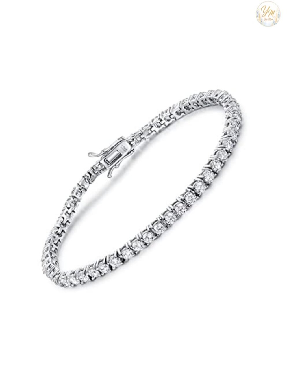 925 Sterling Silver 3mm CZ Classic Tennis Bracelet Women Gift